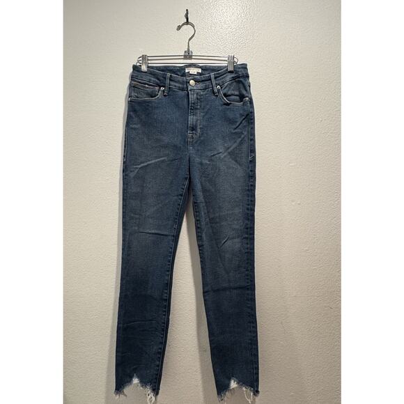 Good American Denim - Good American Good Legs Skinny Jeans Women’s Size 4 27 Frayed Hem Medium Wash